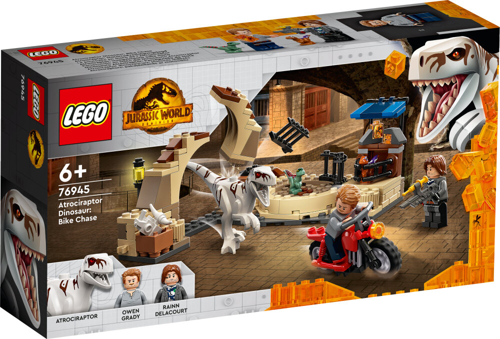 LEGO Jurassic World - Motorsykkeljakt på Atrociraptor 6+