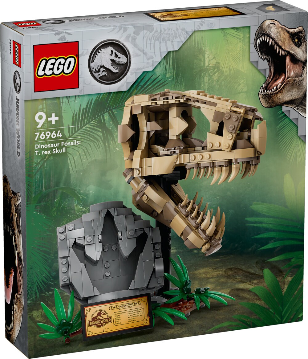 LEGO Jurassic World - Dinosaurfossiler: T-rex-hodeskalle 9+