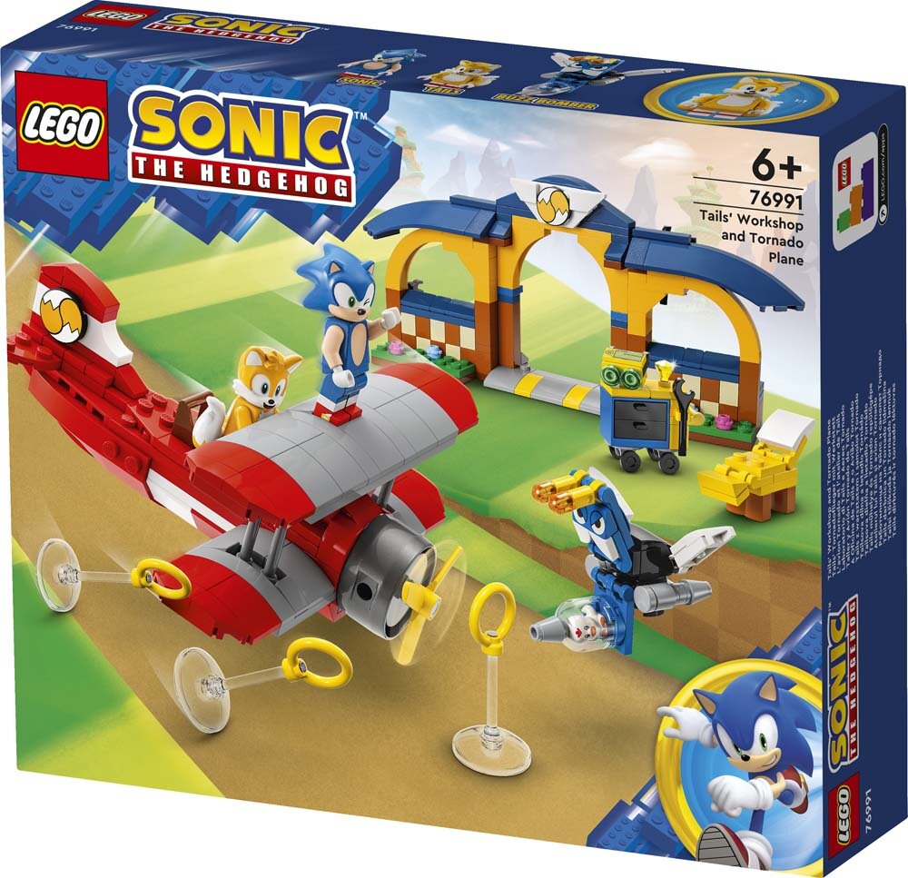 LEGO Sonic The Hedgehog - Verkstedet og tornadoflyet til Tails 6+