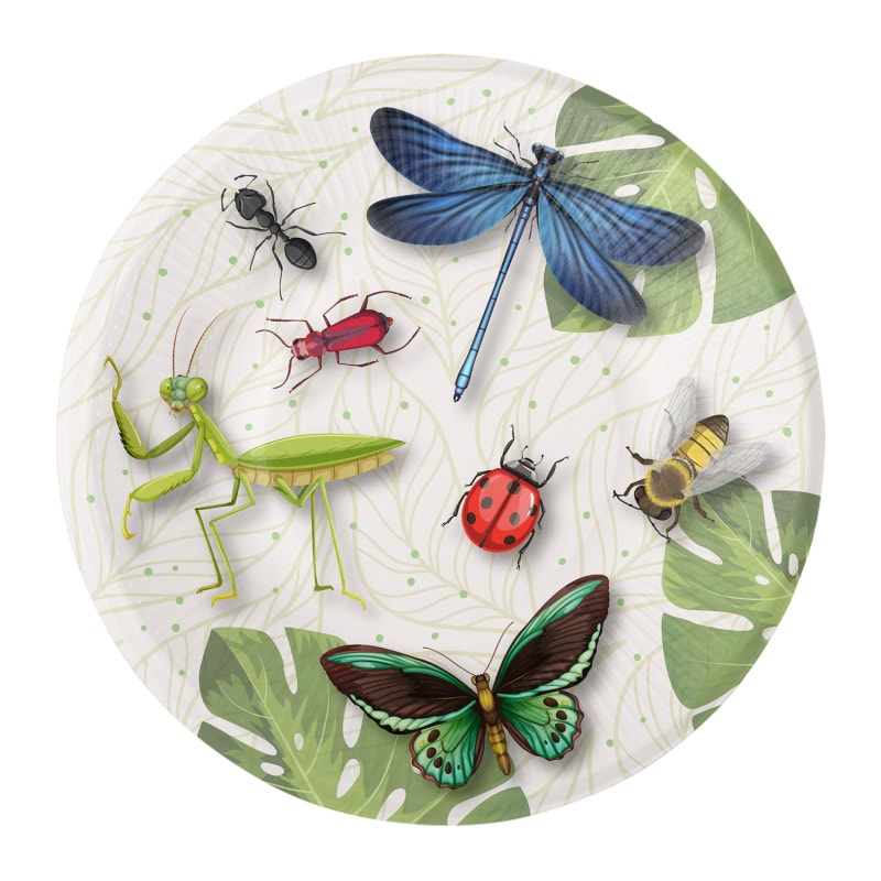 Birthday Bugs Tallerkener, 18 cm 8 stk.