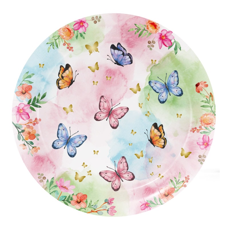 Butterfly Shimmer - Tallerkener, 18 cm 8 stk.