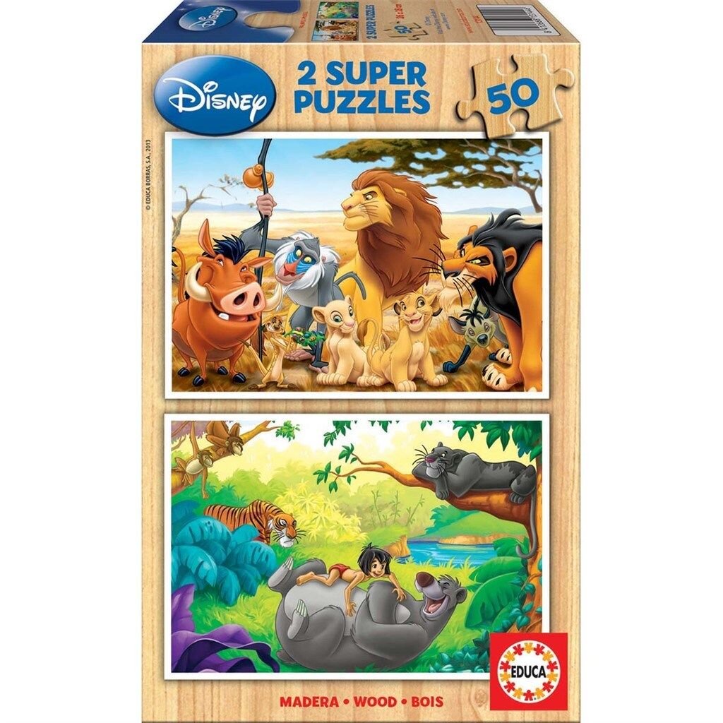 Educa Puslespill, Disney Animal Friends 2x50 brikker