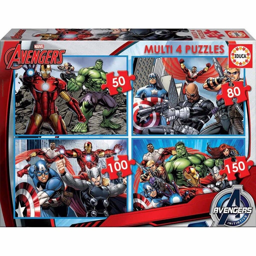 Educa Puslespill, Marvel Avengers 50-150 brikker