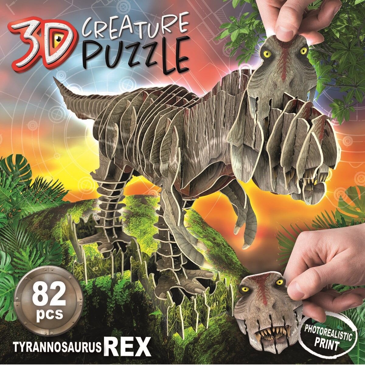 Educa 3D Puslespill, T-Rex 82 brikker