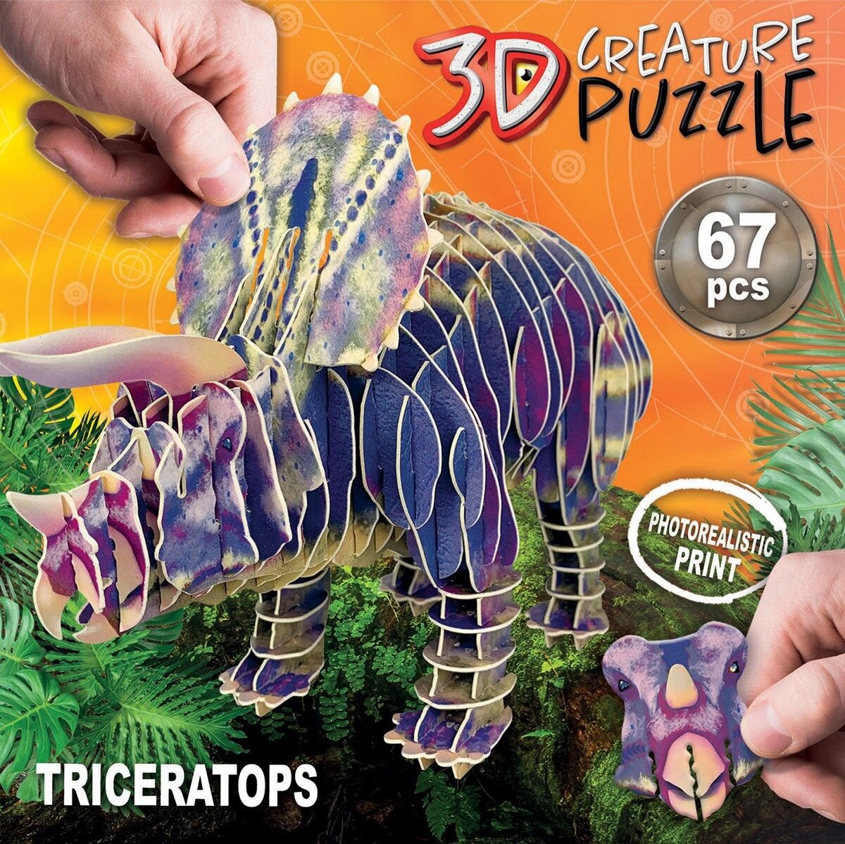 Educa 3D-puslespill - Triceratops 67 brikker