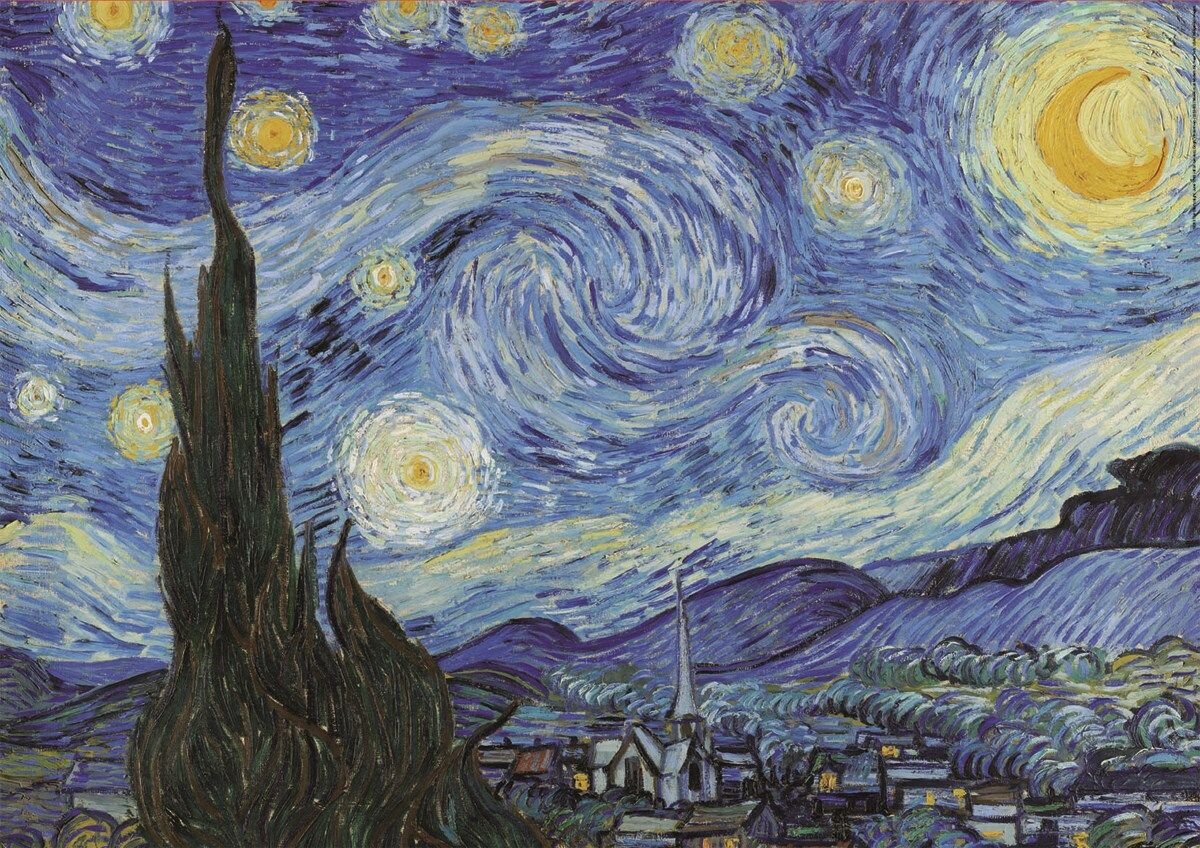 Educa Puslespill - The Starry Night, Vincent van Gogh 1000 brikker