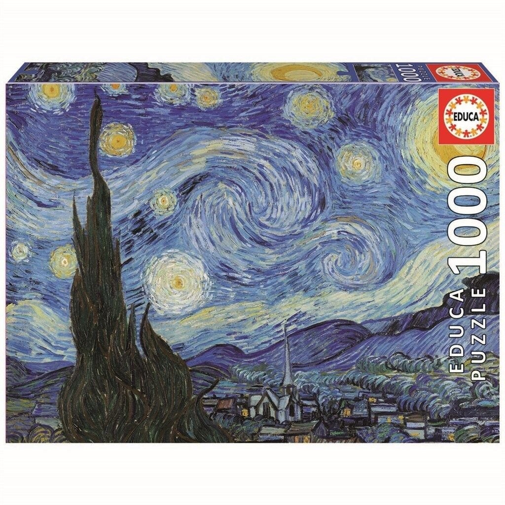 Educa Puslespill - The Starry Night, Vincent van Gogh 1000 brikker