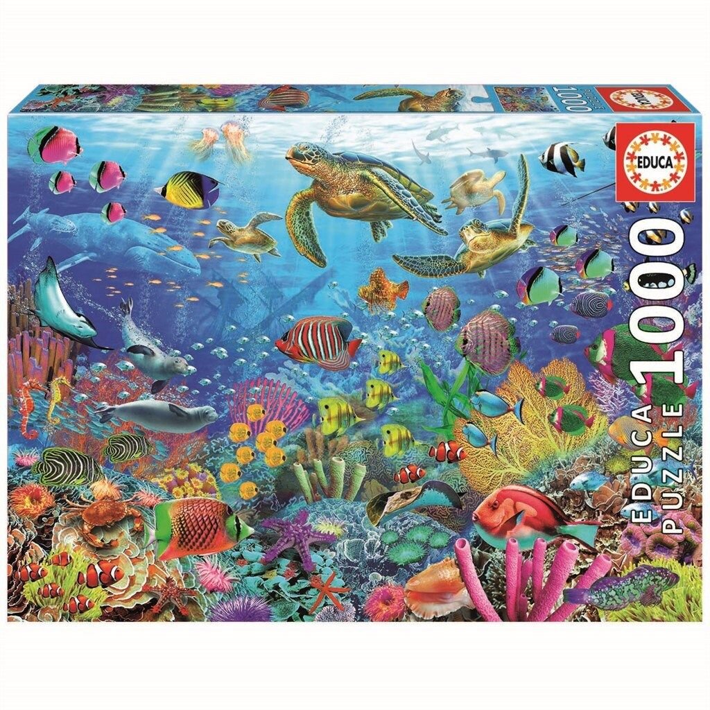 Educa Puslespill - Tropical Fantasy Turtles 1000 brikker