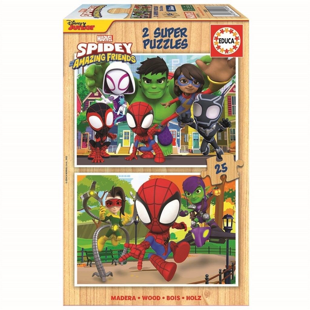 Educa Puslespill, Spidey & His Amazing Friends 2x25 brikker