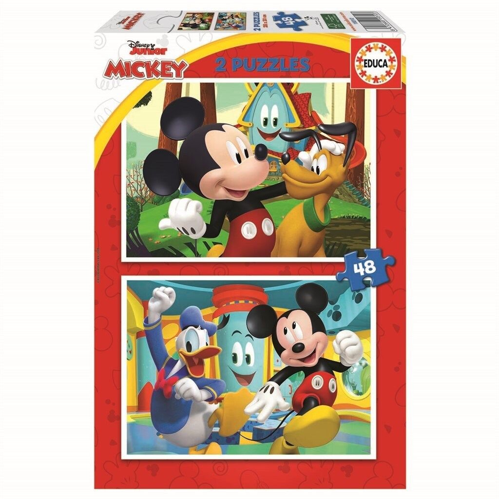 Educa Puslespill - Mickey Mouse Clubhouse 2x48 brikker