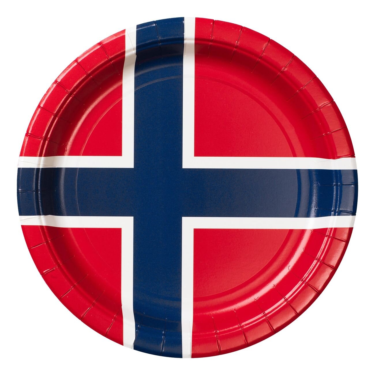 Tallerkener - Norsk Flagg 8 stk.