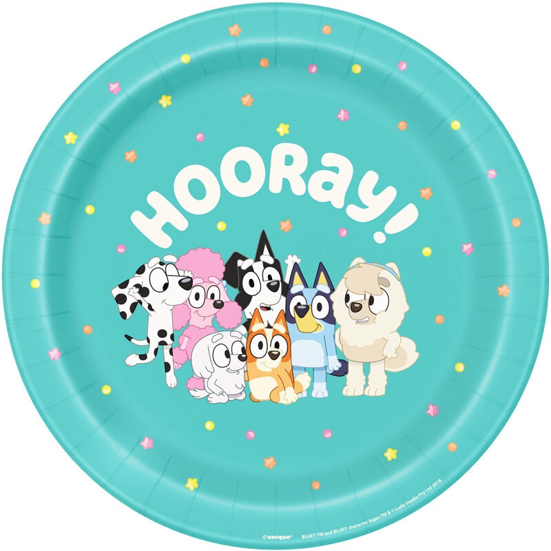Bluey Party Tallerkener 8 stk.
