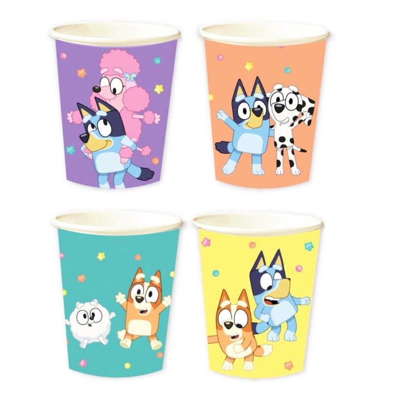 Bluey Party Pappkopper 8 stk.