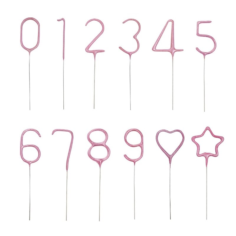 Stjernekaster - Rosa tall og symboler
