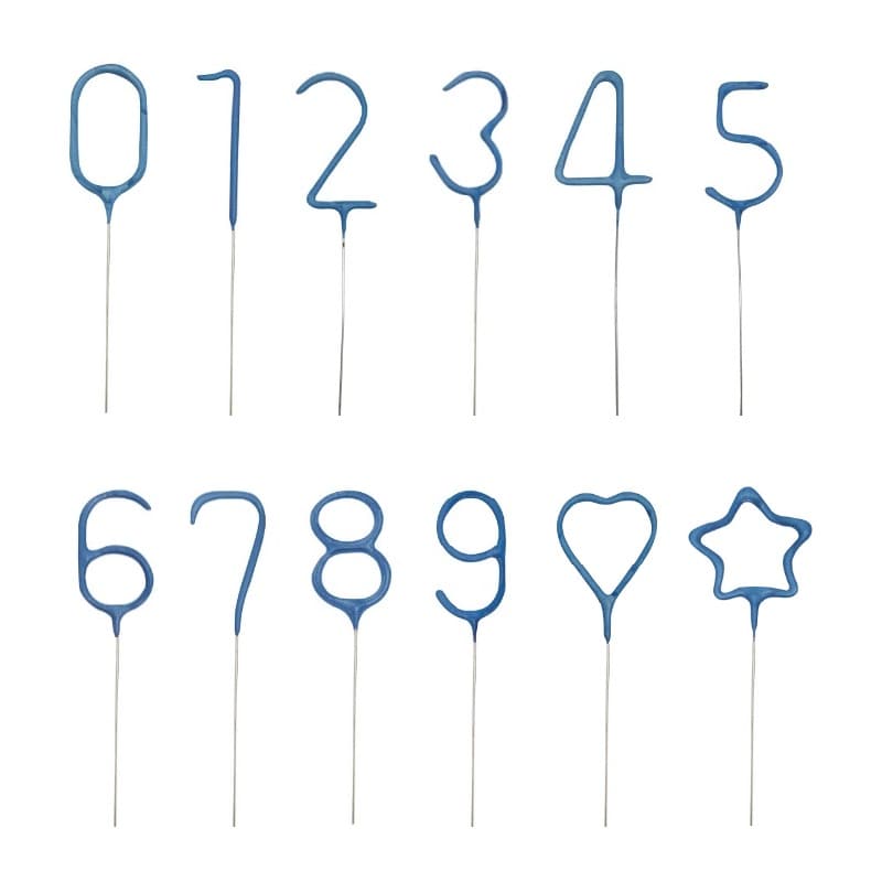 Stjernekastere - Blå tall og symboler