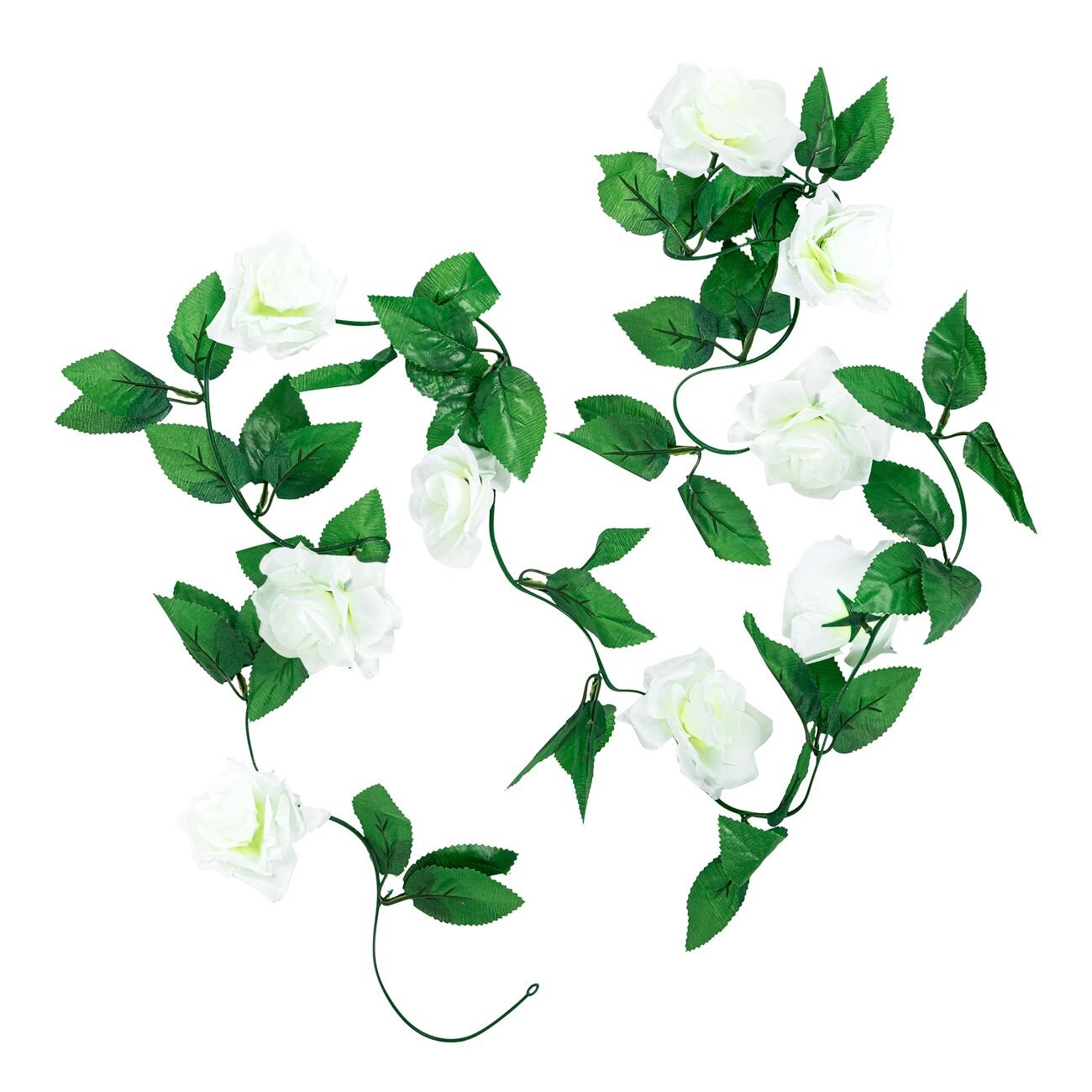 Blomstergirlander - Hvite roser 2 meter