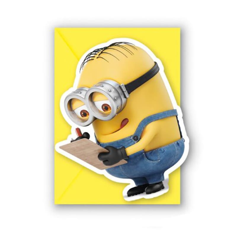 Minions - Invitasjoner med konvolutter 6 stk.