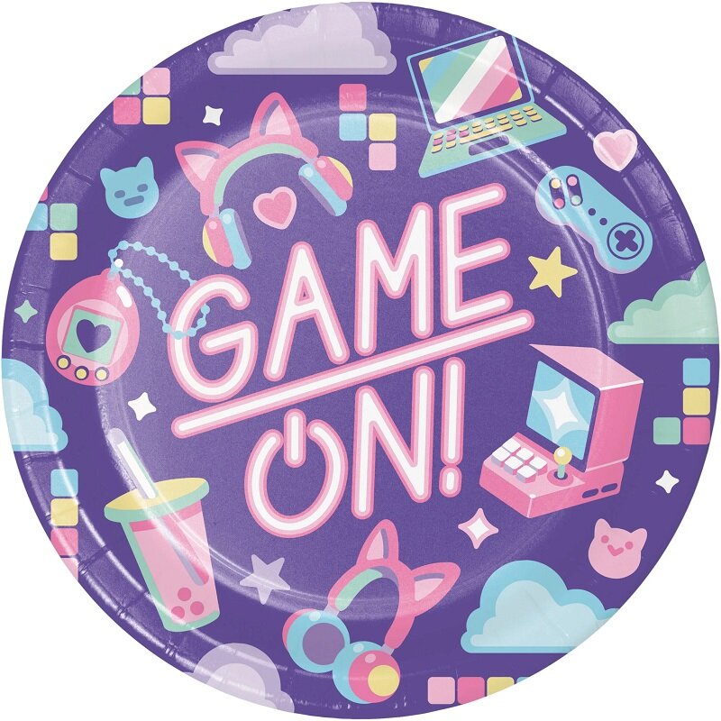 Game On Girl - Tallerkener 8 stk.