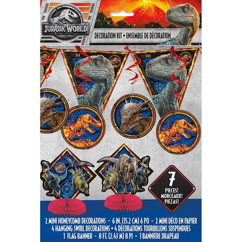 Jurassic World - Dekorasjonssett 7 deler