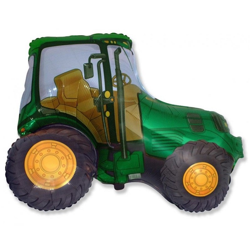 Folieballong - Traktor Grønn 96 x 76 cm