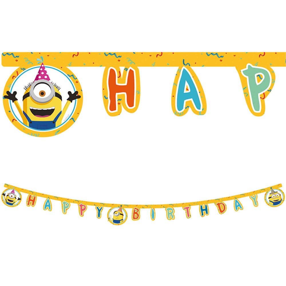 Minions Girlander Happy Birthday