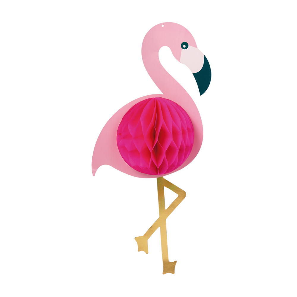 Hengende Flamingo Honeycomb 52 cm