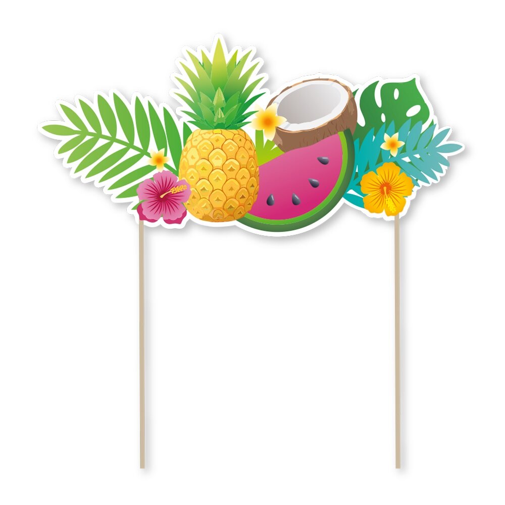 Kakedekorasjon Tropiske frukter 16 cm