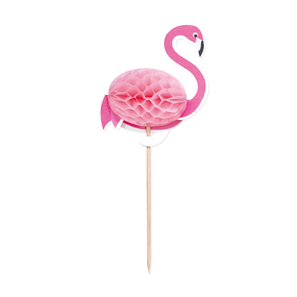 Muffinsdekorasjoner Flamingoer 10 stk.