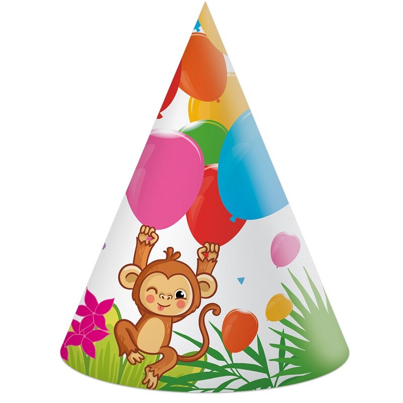 Jungle Balloons - Festhatter 6 stk.