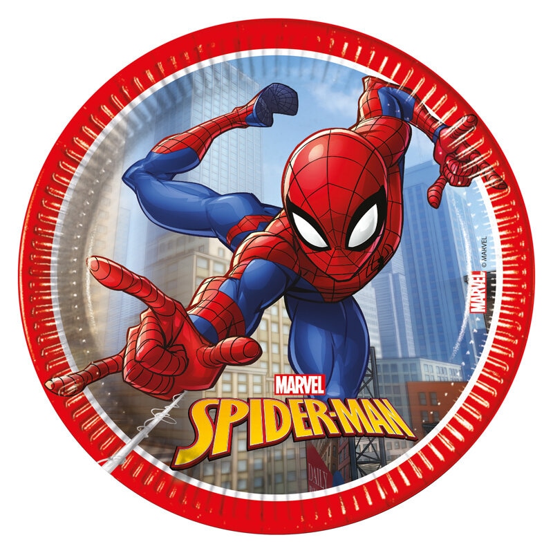 Spiderman - Tallerkener 20 cm 8 stk.