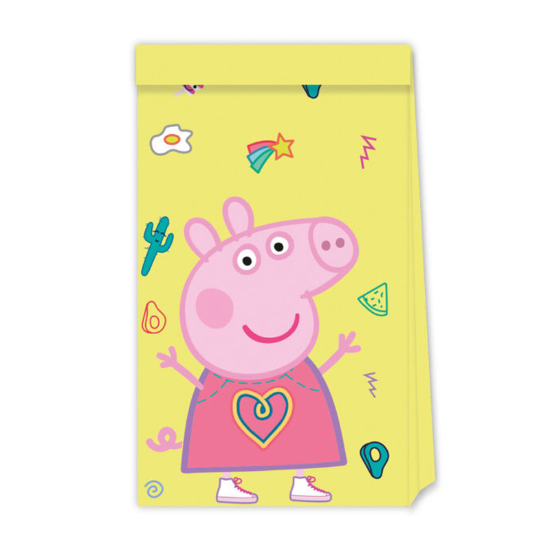 Peppa Gris - Godteposer av papir 4 stk.