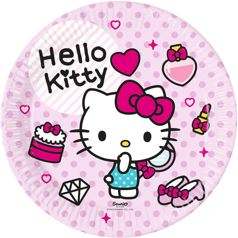 Hello Kitty - Tallerkener 8 stk.