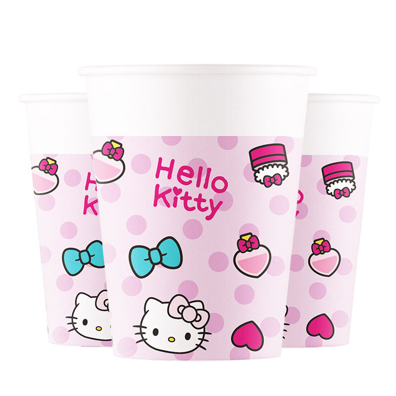 Hello Kitty - Pappkopp 8 stk.
