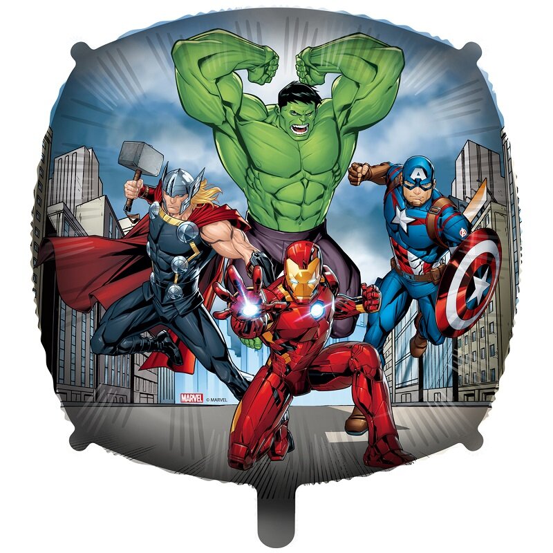 Avengers - Firkantet Folieballong med ballongvekt 46 cm