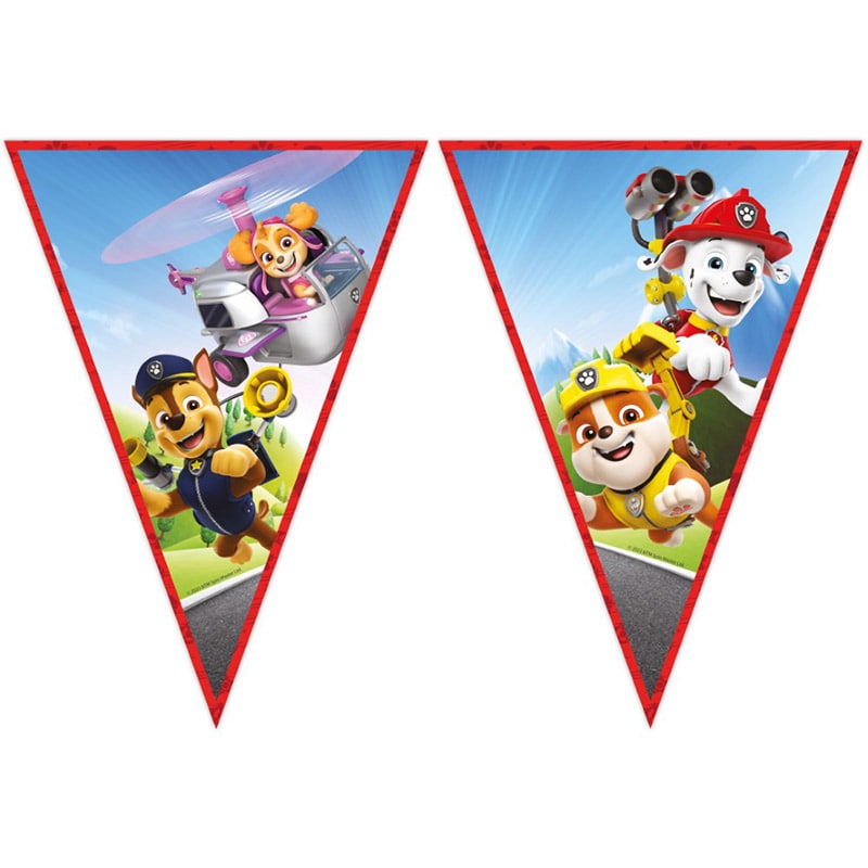 Paw Patrol - Flaggirlander av papir 230 cm