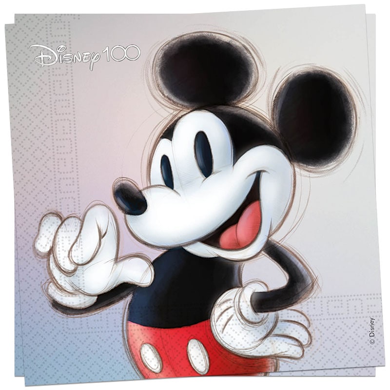 Disney 100-årsjubileum - Servietter Mikke 20 stk.