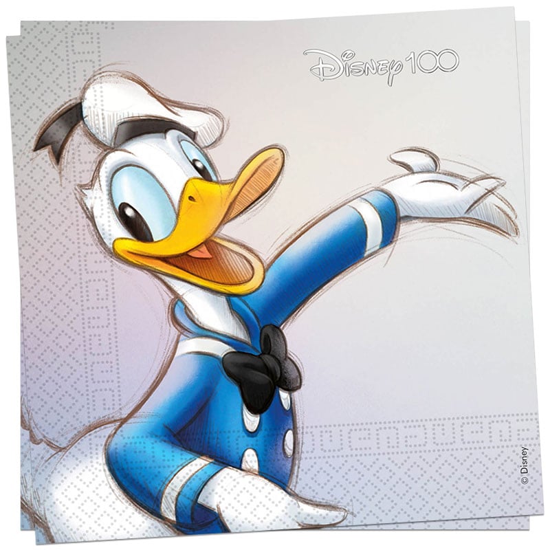 Disney 100-årsjubileum - Servietter Donald 20 stk.