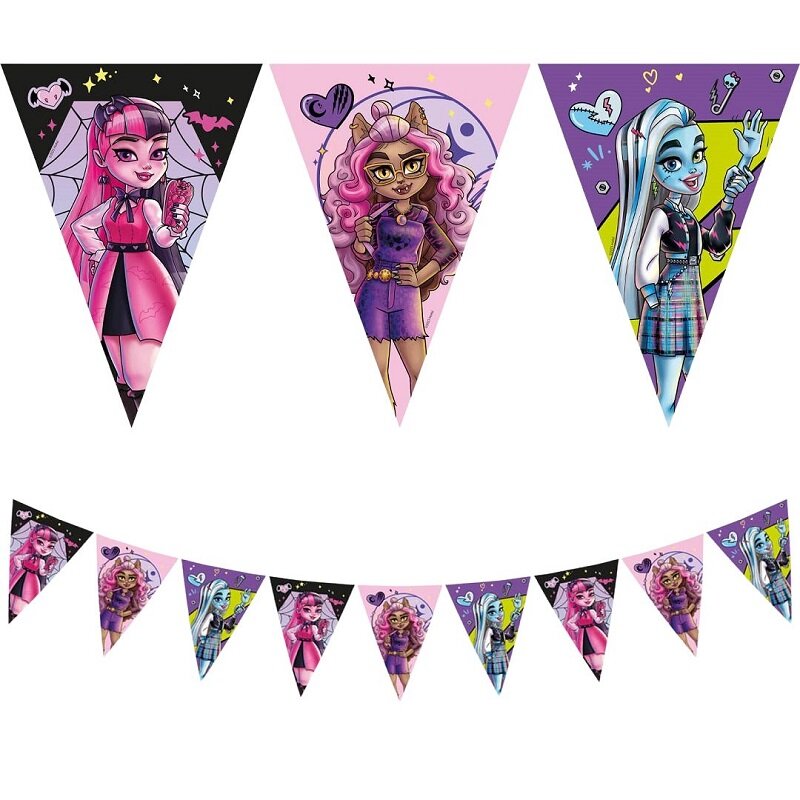 Monster High - Flaggirlander i papp 230 cm