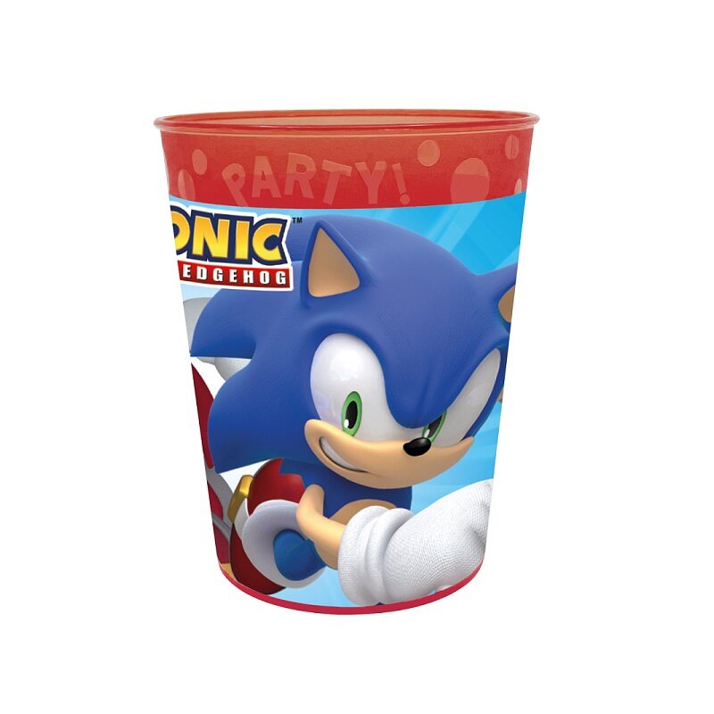 Sonic the Hedgehog - Plastkopper 250 ml, 4 stk.