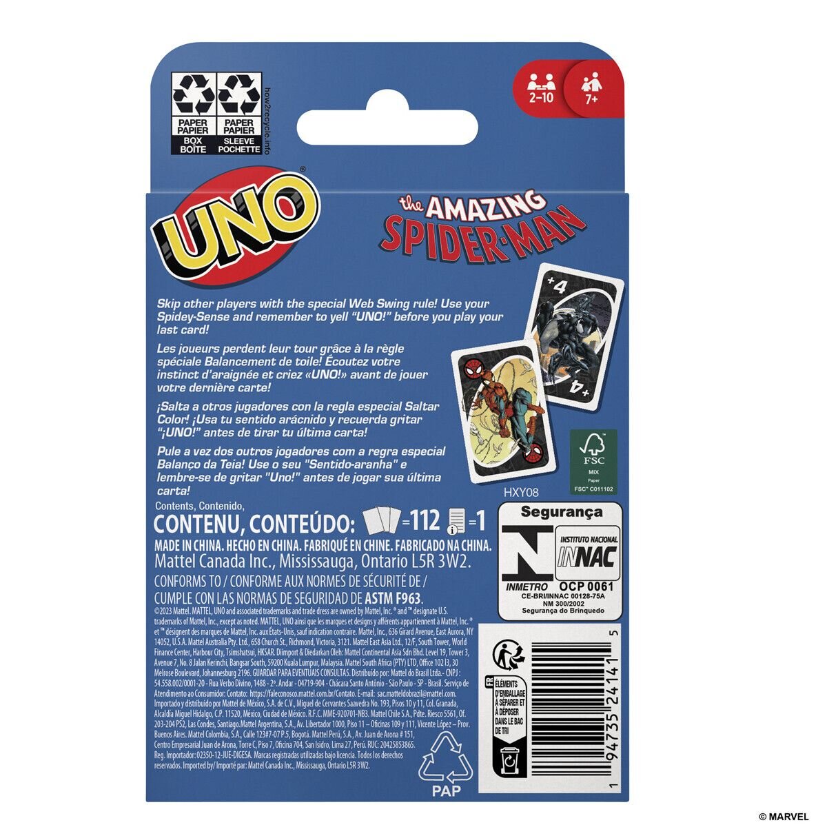 Spiderman - UNO Kortspill