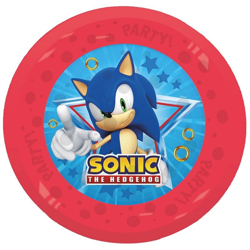 Sonic - Plasttallerkener 21 cm 4 stk.