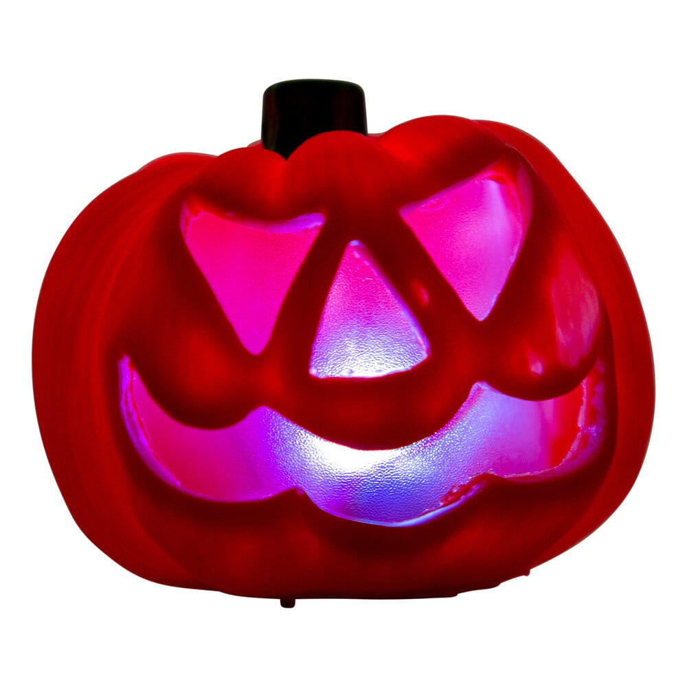 Lysende Halloween-gresskar med fargeskiftende lys