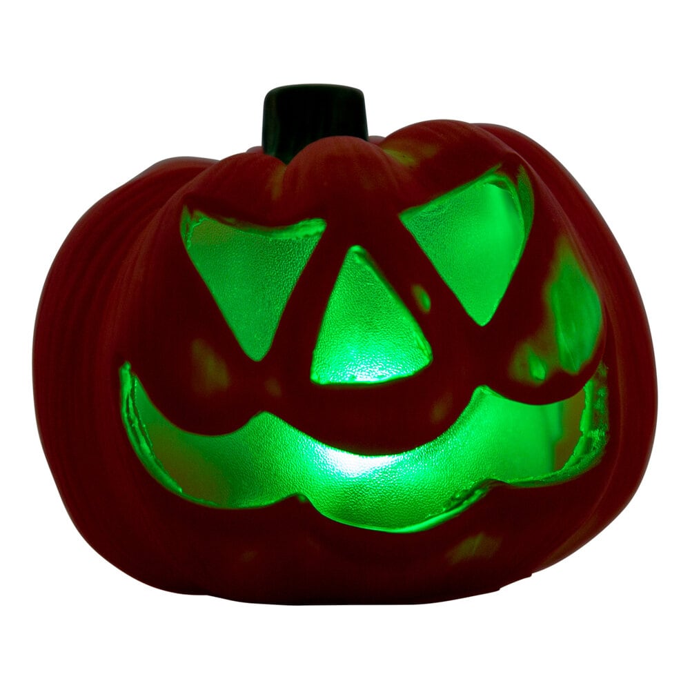 Lysende Halloween-gresskar med fargeskiftende lys