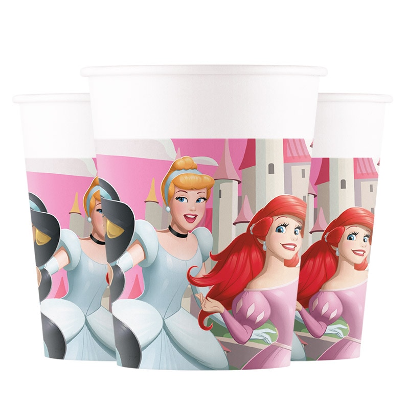 Disney Prinsesser - Pappkopper 8 stk.