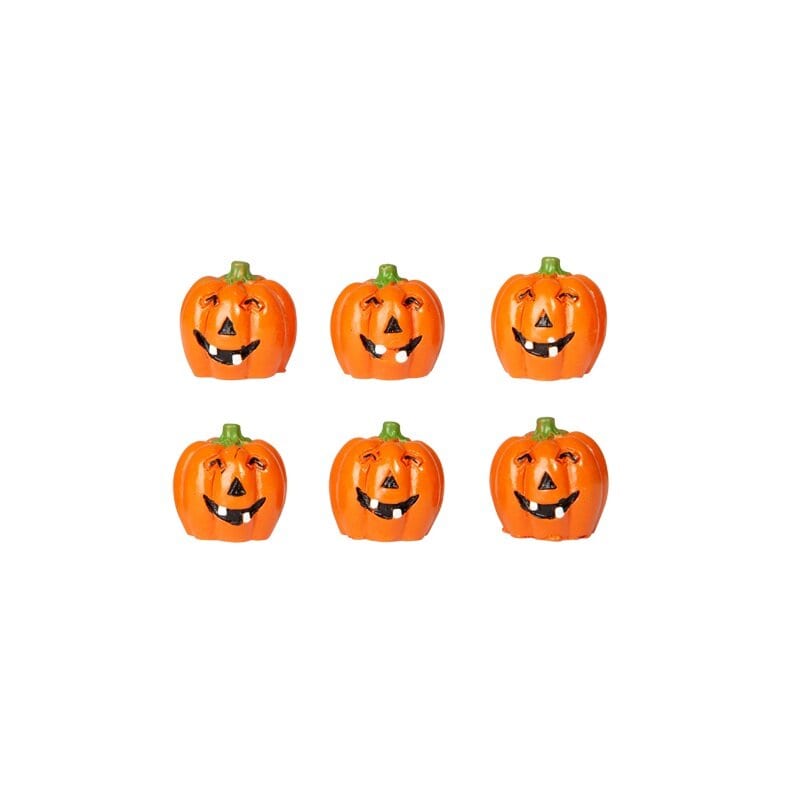 Halloweendekorasjon - Små gresskar 2,3 cm 6 stk.