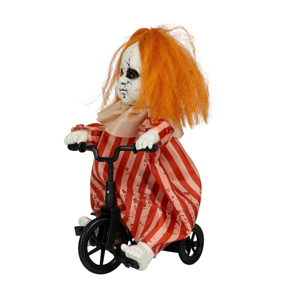 Halloweendekorasjon Animert Sykkeljente