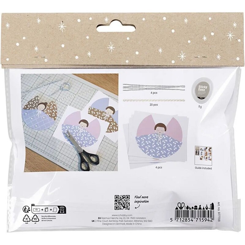 DIY Hobbysett - Papirengler 4 stk.