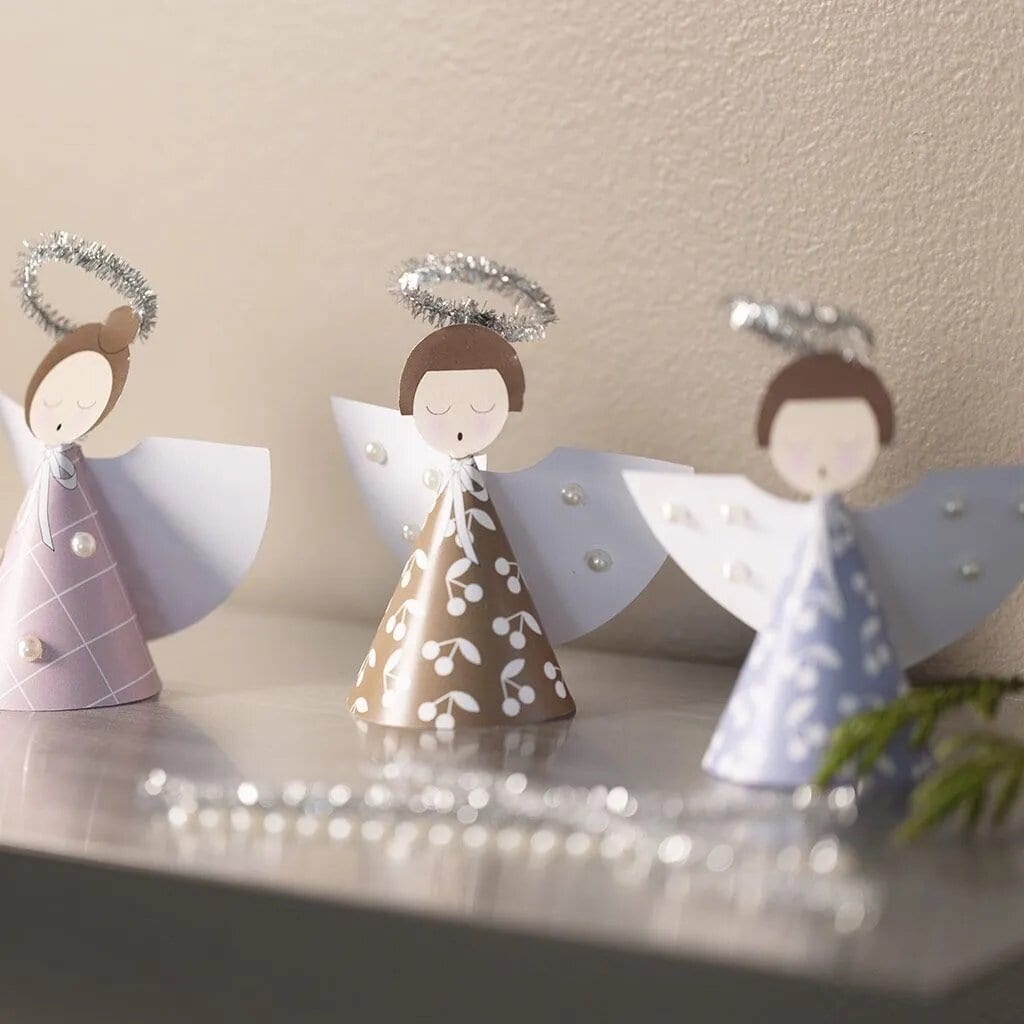 DIY Hobbysett - Papirengler 4 stk.