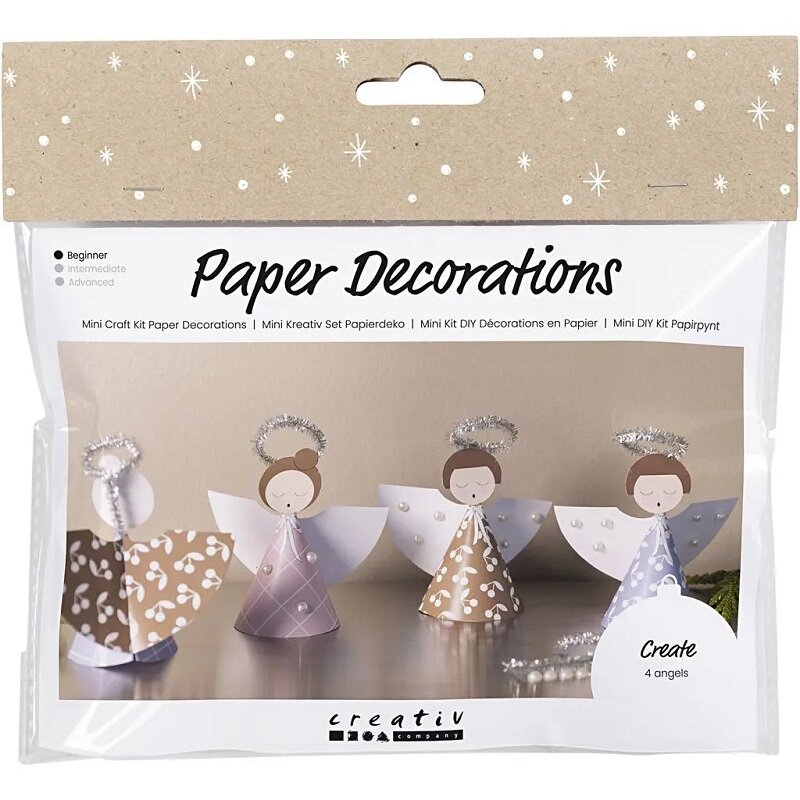 DIY Hobbysett - Papirengler 4 stk.