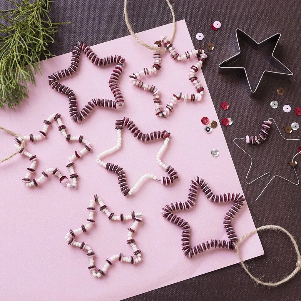 DIY Hobbysett - Hengende Julestjerner 6 stk.